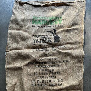 Sustaninable Harvest Coffee Large 69LB Burlap coffee sack
